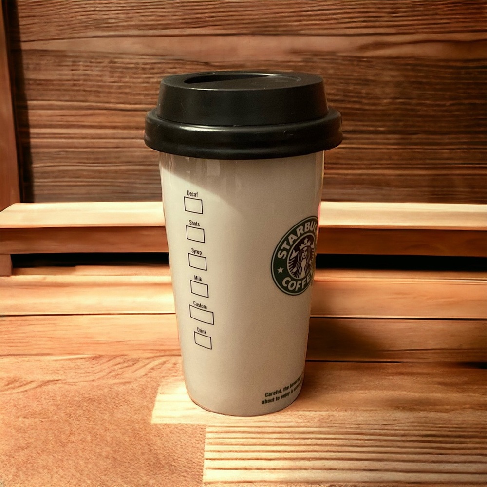 Starbucks Classic Logo Thermal Glass 12 Ounce Travel Cup! - Picture 4 of 16